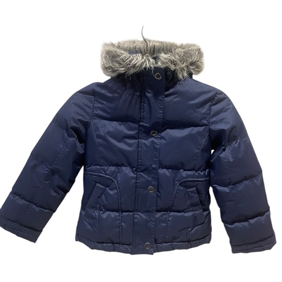 Blue Winter Jacket Puffer Size: 7-8 Years old Zip Up Hoodie - Picture 1 of 9
